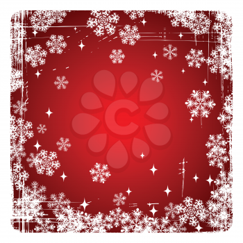 Decorative  vector Merry Christmas background with snowflakes.