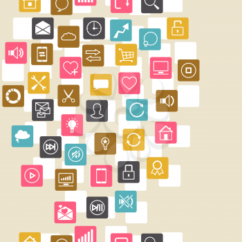 Social network background of SEO internet icons.