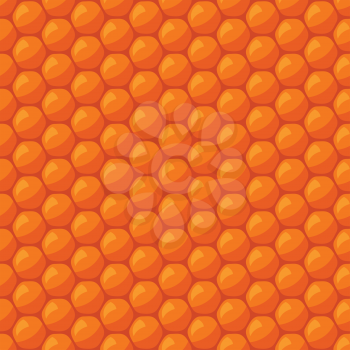 Seamless pattern with bee honeycombs and honey.