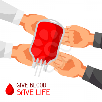 Donate blood save life. Medical and healthcare concept.