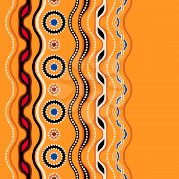 Ethnic seamless pattern. Australian traditional geometric ornament.