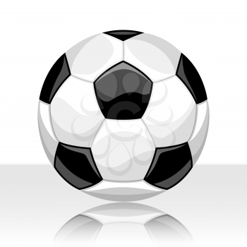 Soccer ball illustration on white background. Sports illustration.