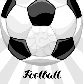 Soccer or football background with ball. Sports illustration.