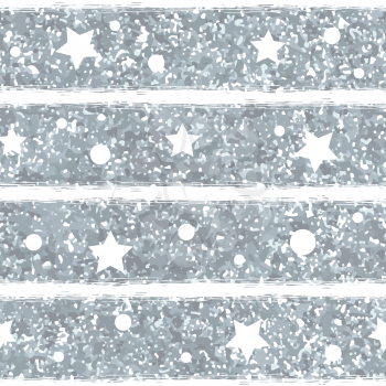 Abstract seamless pattern with silver glitter texture.