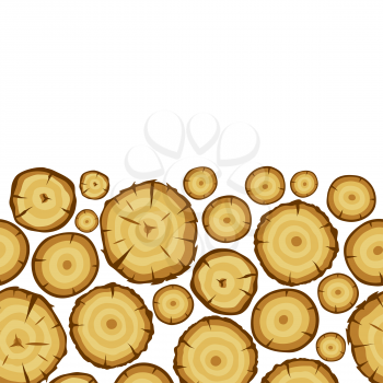 Seamless pattern with wood stumps. Background for forestry and lumber industry.
