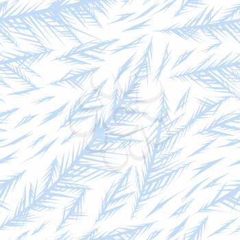 Winter frozen window seamless pattern. Ornament of ice crystals on the glass.