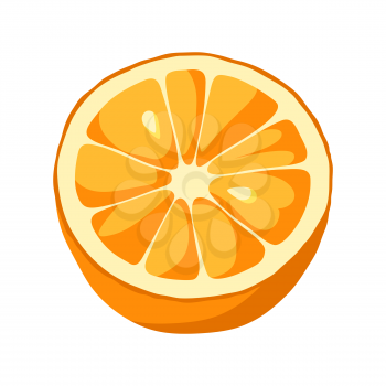 Orange slice icon. Illustration solated on white background.