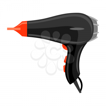 Icon of hairdryer. Home appliance flat illustration.