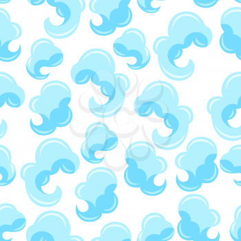 Seamless pattern with cloud. Abstract stylized background.