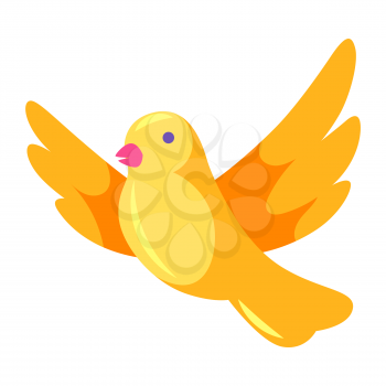 Decorative yellow bird. Image for decoration and design.