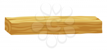 Illustration of wood plank. Adversting icon or image for forestry and lumber industry.