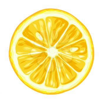 Stylized illustration of lemon. Image for design and decoration. Object or icon in hand drawn style.