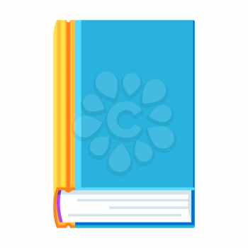 Stylized illustration of closed book. School or educational item.