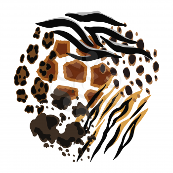 Background with decorative animal print. African savannah fauna trendy stylized ornament, fur texture.