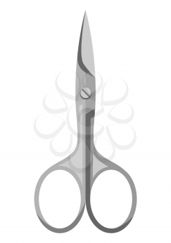 Metal nail scissors. Professional tool for manicure and pedicure.