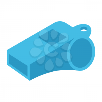 Icon of whistle. Stylized sport equipment illustration. For training and competition design.