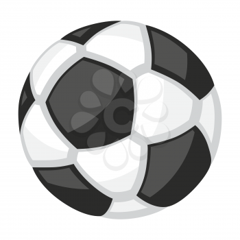 Icon of soccer ball. Stylized sport equipment illustration. For training and competition design.