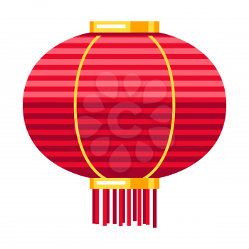 Illustration of Chinese lantern. Asian tradition New Year symbol. Talisman and holiday decoration.