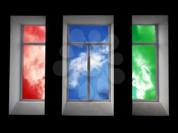 Colorful window. Element of design