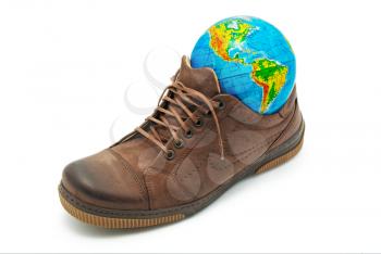 World in shoe. Conceptual design.