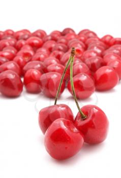 Group of sweet cherries. Element of design. 