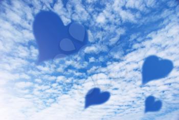 Hearts in sky. Conceptual design.