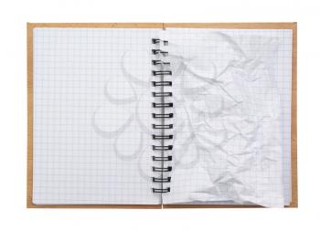 Texture of note pad. Element of design.