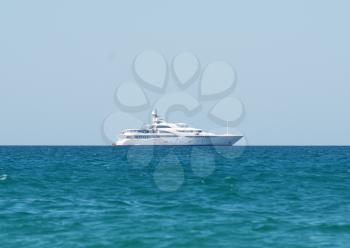 Yacht in ocean. Element of design.yacht