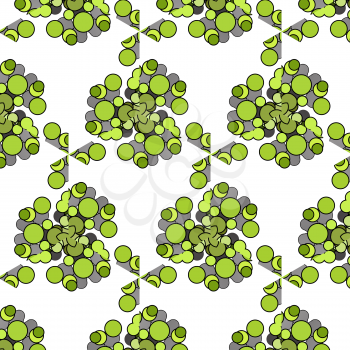 Funny hilarious, amusing and entertaining pattern with bright circles. Abstract natural green background.