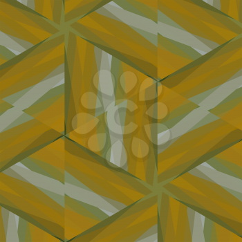 Abstract background of squares and diamonds painted wood yellow and green