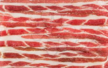 Image of fresh bacon. texture macro