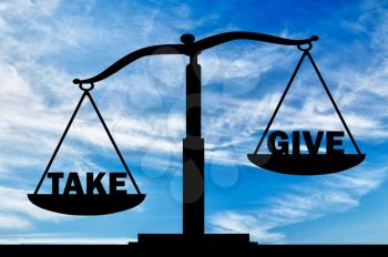 On the scales of justice, two words - give and take. The word to take is heavier. The conceptual scene of a social problem in society as selfishness