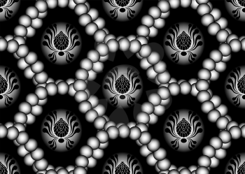 Seamless background with stylized spiders. There is an option in the vector.