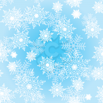 Christmas beautiful vector background with white snowflakes.