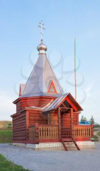 Wooden chapel Florus and Laurus over the source (Vatutine village, Udomlya District, Tver region, Russia)