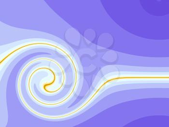 Beautiful violet background with white spiral on the right.