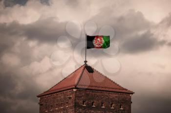 Flag with original proportions. Flag of the Afghanistan