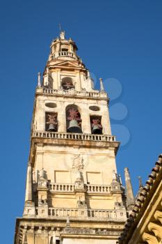 Bell tower of Mosque and Cathedral of our Lady of the Assumption in Cordoba, Andalucia, Spain