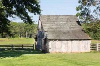 Meeks Stable at Appomattox is traditional wooden farm building in use at the end of the Civil War