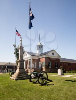 County courthouse and memorial to confederate soldiers in Appomattox town Virginia