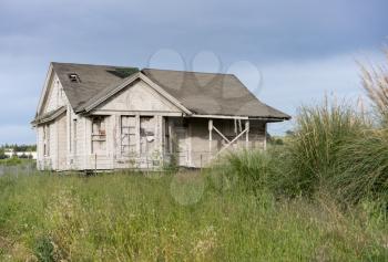 Single bungalow or family home abandoned and overgrown and in need of renovation or loving tender care
