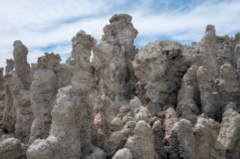 Calcium Carbonate towers called Tufa in the heavily salty or saline waters of Mono Lake in California