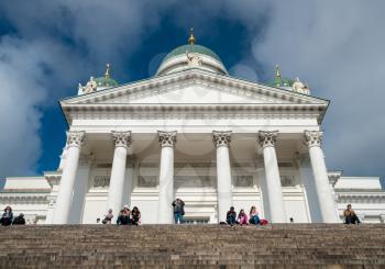 HELSINKI, FINLAND - SEPTEMBER 11:  Cathedral building on September 11, 2017 in Helsinki, Finland. The church was built in 1852.