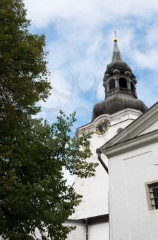Bell Tower of the St Mary's Cathedral in Toompea district of Old Town of Tallinn in Estonia
