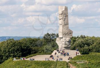GDANSK, POLAND - 16 SEPTEMBER: Westerplatte Monument on 16 September 2017 in Gdansk, Poland. The monument was opened in 1966.