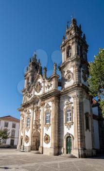 Santuario de Nossa Senhora dos Remedios at the top of the baroque staircase above Lamego in Portugal