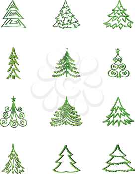 Christmas icons set. Happy Winter Holiday Gift design elements