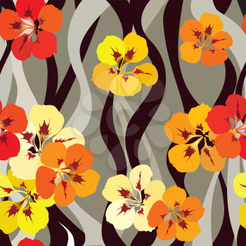 Floral seamless pattern. Flower background. Flourish garden texture