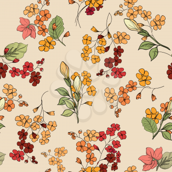 Floral seamless background. Decorative flower pattern. Floral seamless texture with flowers.