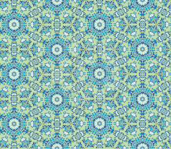 Abstract floral seamless pattern. Oriental asian lightning ornament. Kaleidoscope background